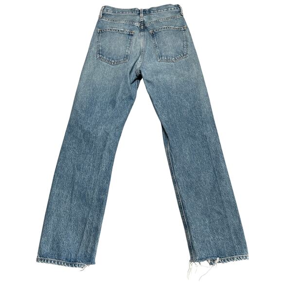 Agolde Jeans Womens 23 Blue 90s Loose Fit Distressed Button Fly Organic Cotton - Picture 2 of 12